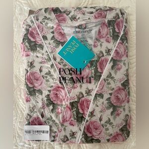 NWT Posh Peanut Pink Floral Sandrine Luxe Robe Size S/M 0-6